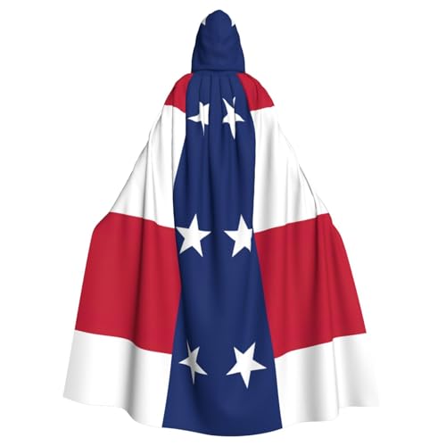 EWQrtyy Umhang mit der Flagge von Texas, Erwachsenen-Halloween-Kapuzenumhang für Kostümpartys, Karneval, Partyzubehör mit großer Kapuze von EWQrtyy