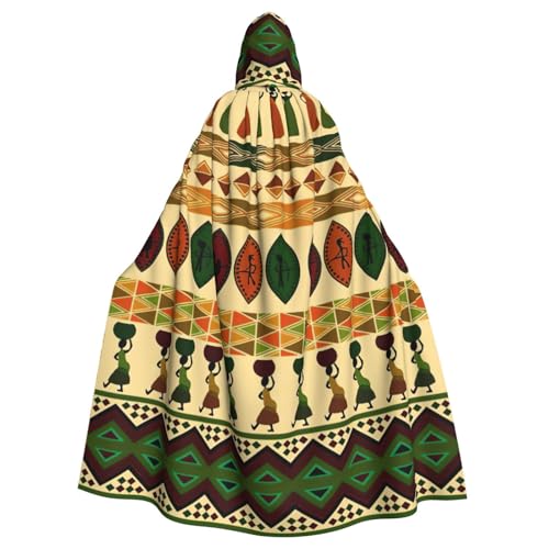 EWQrtyy Umhang mit traditionellem afrikanischem Muster im Bohemia-Stil, Erwachsenen-Halloween-Kapuzenumhang für Kostümpartys, Karneval, Partyzubehör mit großer Kapuze EWQrtyy Umhang mit traditionellem afrikanischem Muster im Bohemia-Stil, Erwachsenen-Halloween-Kapuzenumhang für Kostümpartys, Karneval, Partyzubehör mit großer Kapuze von EWQrtyy