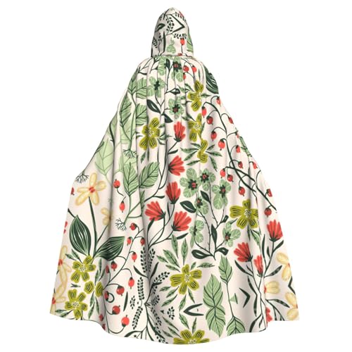 EWQrtyy Wunderschöner Umhang mit Blumendruck, Halloween-Kapuzenumhang für Kostümpartys, Karneval, Partyzubehör mit großer Kapuze EWQrtyy Wunderschöner Umhang mit Blumendruck, Halloween-Kapuzenumhang für Kostümpartys, Karneval, Partyzubehör mit großer Kapuze von EWQrtyy