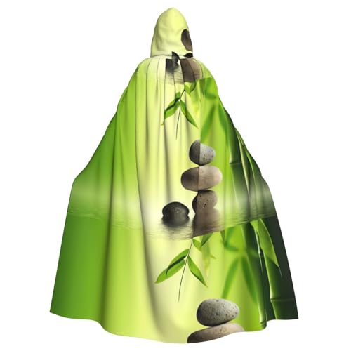 EWQrtyy Zen Stone Spa-Umhang, Erwachsenen-Halloween-Umhang mit Kapuze für Kostümpartys, Karneval, Partyzubehör mit großer Kapuze von EWQrtyy