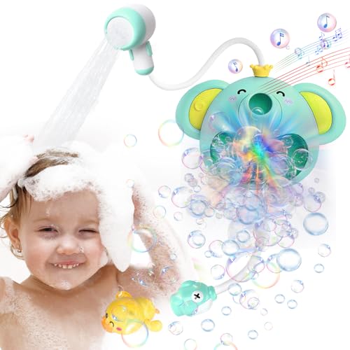 Badewannenspielzeug Badespielzeug Baby Badespielzeug Bubble Mit Musik, Badespielzeug Baby ab 1 2 3 4 Jahr, Baby Wasserspielzeug Kinder, Geschenke für Jungen und Mädchen, Schwimmende Spielzeug-Ente von EWRTIUQA