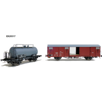 EXACT TRAIN EX20517 H0 2er Set 24m3 Einheitsbauart Leichtbau-Kesselwagen und Gbs, DR, Ep. IV von EXACT TRAIN