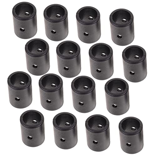 EXAOMBLE 16 Stück Tischring Kicker-Endkappen Tischstange Kappen für Kickerstangen Polkappen Spiel tischkicker zubehör Tischfußballzubehör Kickertischabdeckung Kickerstangenkappen PVC Black von EXAOMBLE