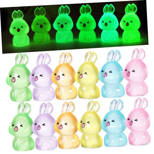 EXAOMBLE 84stücke Ornamente Mini Leuchtende Hasenfiguren Farben in Resin Für Garten Deko Niedliche Kaninchen Für Schlafzimmer Und Ostern EXAOMBLE 84stücke Ornamente Mini Leuchtende Hasenfiguren Farben in Resin Für Garten Deko Niedliche Kaninchen Für Schlafzimmer Und Ostern von EXAOMBLE