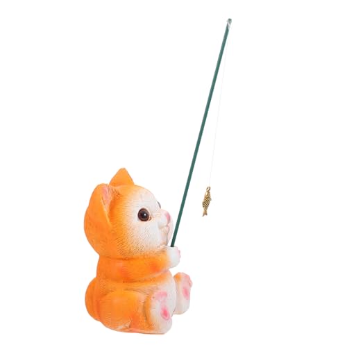 EXAOMBLE Kätzchen-Ornamente Wurzelaquarium- Aquarium Baum Mini-Katzenstatue Bausatz Aquarium Dekoration Katzenfigur Aquarium-Kunstharz-Handwerk Aquarium-Landschaftsstütze von EXAOMBLE