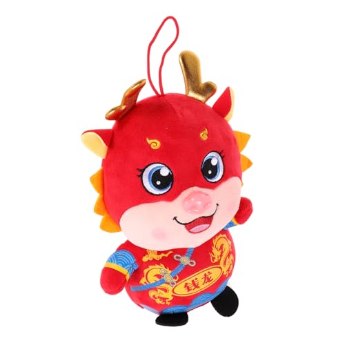 EXAOMBLE Plüsch Drache Kuscheltier Neujahrsdekoration Chinesisches Maskottchen Für Weiches Material Für Und Deko Im Zuhause von EXAOMBLE