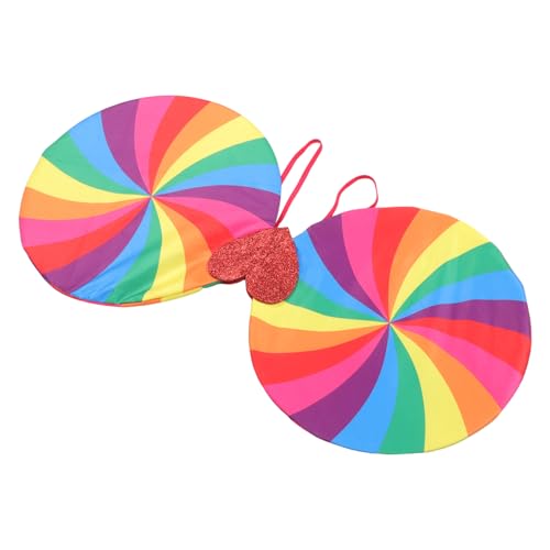 EXAOMBLE Regenbogen Flügel Kostüm Für Mädchen Leicht Und Tragbar Für Cosplay Festivals Und Themenpartys Fairy Wing Dekoration EXAOMBLE Regenbogen Flügel Kostüm Für Mädchen Leicht Und Tragbar Für Cosplay Festivals Und Themenpartys Fairy Wing Dekoration von EXAOMBLE