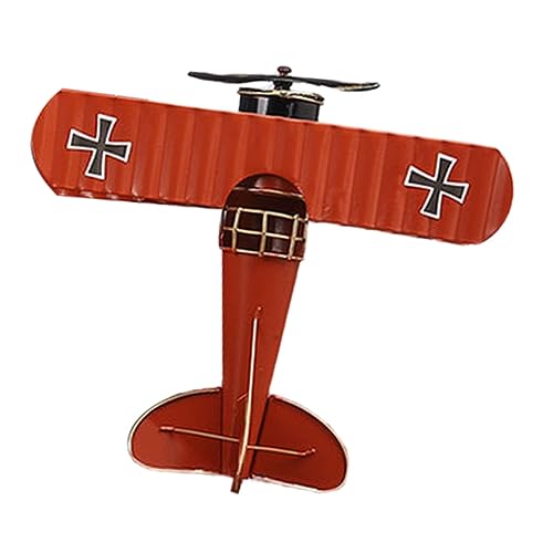EXAOMBLE Retro Flugzeugmodell aus Metall Dekorativer Tischornament für Wohnzimmer Büro und Schlafzimmer Vintage Design Rot Robuste und Langlebige Eisenkonstruktion Kreative Geschenkidee für EXAOMBLE Retro Flugzeugmodell aus Metall Dekorativer Tischornament für Wohnzimmer Büro und Schlafzimmer Vintage Design Rot Robuste und Langlebige Eisenkonstruktion Kreative Geschenkidee für von EXAOMBLE
