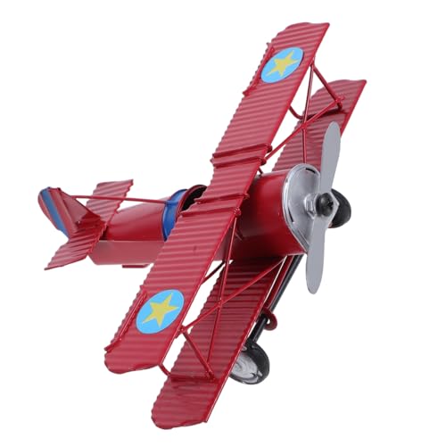 EXAOMBLE Robustes Metall Flugzeug Modell Retro Flugzeug Deko für Jungenzimmer Geschenk aus Eisen Langlebig und Stilvoll für Heimdekoration von EXAOMBLE