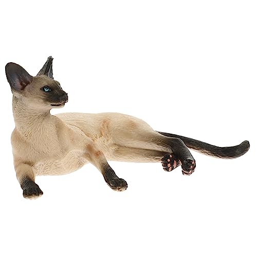 EXAOMBLE Simulation Katzen Ornamente Lebensecht Kindergarten Drinnen Wohnkultur Miniatur Kleine Katzenfigur Realistisch Kätzchen-Modell Modelle Dekorativ Katzenschmuck Falsche Katze Plastik von EXAOMBLE