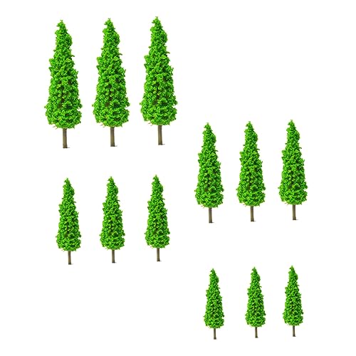 12st Simulation Grüner Baum Modellbäume Eisenbahn Baum Modellbau Bäume Puppenhaus Miniatur Pflanzen Modellbahn Baum Kunstpflanzen Klein Dreidimensional Kreativer Baum Plastik Kind von EXCEART