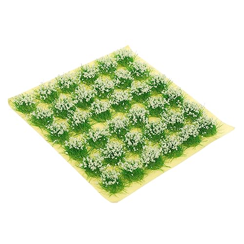 EXCEART 1 Blatt Graskorn kunstgras kunstgräser Sandtisch Landschaft Modellbau Gras Künstliche Blätter künstliches Moos scheibengardinen Partei schmücken Miniatur Hausschmuck Plastik Weiß von EXCEART