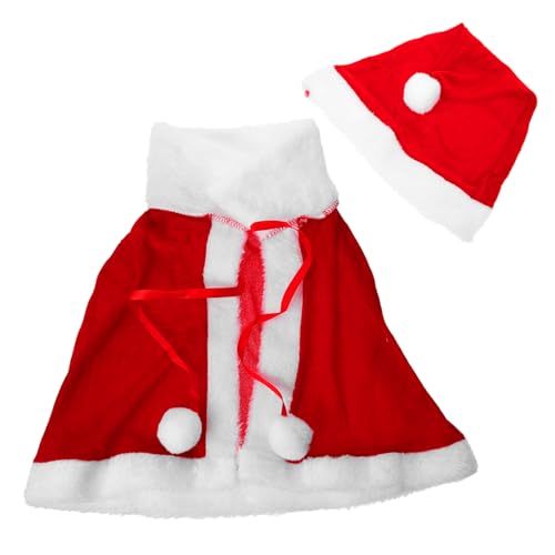 EXCEART 1 Satz Santa Cape Party Cosplay Kostüm (kinder) Feiertagskostümhüte Weihnachtsmannkostüm Für Kinder Weihnachtsumhang Plüsch Weihnachtsmann-umhang Stoff Mit Kapuze Zubehör Ältere von EXCEART