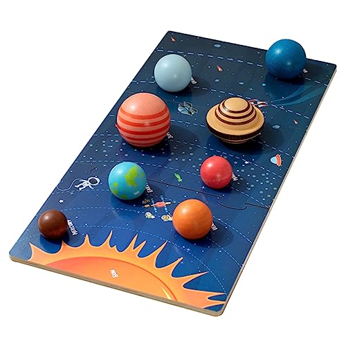 EXCEART 1 Satz Weltraumspielzeug Erkenntnisrätsel Puzzle-Spielzeug Lernen Weltraumkognitionsspielzeug Planeten Kind Sonnensystem Fassen von EXCEART