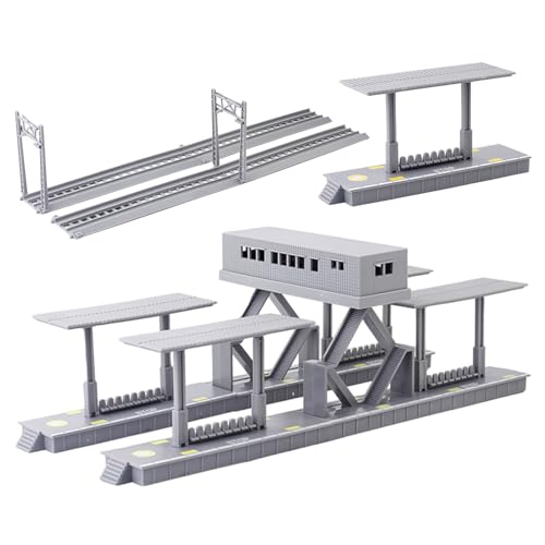EXCEART 1 Set Modellbahnstation, Schienentransit, DIY-Werkzeuge, Sandtisch, Eisenbahnlandschaft, Miniatur-Bahngleise, Bahnsteigunterstand, Unterstand für Sandtisch-Ornamente EXCEART 1 Set Modellbahnstation, Schienentransit, DIY-Werkzeuge, Sandtisch, Eisenbahnlandschaft, Miniatur-Bahngleise, Bahnsteigunterstand, Unterstand für Sandtisch-Ornamente von EXCEART