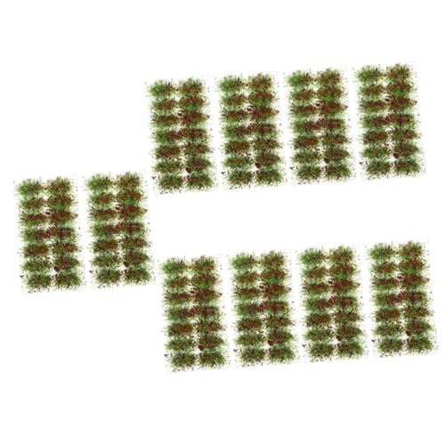 10 Kisten Grasschuppen scheibengardinen Ornament Blumenvegetationsgruppen Pflanzendekor Anlage Modelle Grasverzierung Simulation Landschaftsdekor Streifen schmücken Requisiten Harz von EXCEART