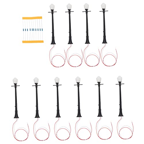 EXCEART 10 Stück Modell Straßenlaterne Gartenschmuck Straßenlaterne Mini Gartenlampe Landschaftsdekor Lampe Modell Gartendekoration Raumdekor Für Schlafzimmer Dekorative Minilampe von EXCEART