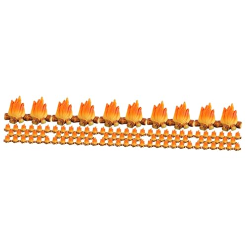 EXCEART 100 STK Feuerschmuck bastelmaterial bastel Materialien gefälschte Lagerfeuerdekoration Minispielzeug Camping zubehör Weihnachtsspielzeug gefälschte Flammen -Feuermodell Fee von EXCEART