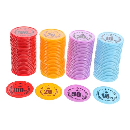 EXCEART 100 Stück Kunststoff Spielchips für Wiederverwendbare Lernmünzen Fördert Mathematisches Zählen Belohnungs Verhaltensspiel Vielseitige Lernhilfe für Vorschulkinder von EXCEART