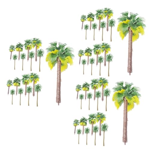 EXCEART 108 STK Palmenmodell Modelllandschaftsbäume Miniaturbäume Modell Palme Diorama Eisenbahnlandschaft Bäume Dioramenbedarf Kuchendeckel Mit Palmen Plastik Kokosnussbaum Modellmaterial von EXCEART