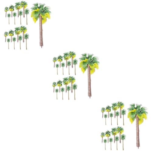 EXCEART 108 STK Palmenmodell Tropische Landschaftsbäume Mini-Modell Palme draussen Ornament Modelle Mini-Pflanzendekor Mini-Palmen Bahn Dekorationen Requisiten schmücken Modellbaum Plastik von EXCEART