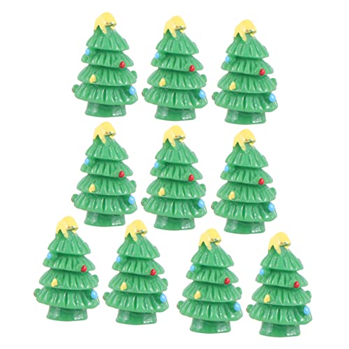 EXCEART 10St DIY Weihnachtsbaum weihnachtsdeko Christmas Decorations dekoweihnachten Garden Decor dekosand grün Mini-Baumschmuck Kleiner Weihnachtsbaum Simulationsmodellbaum Modellbäume von EXCEART