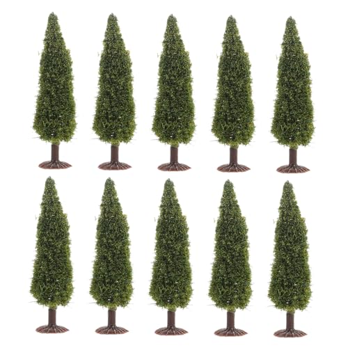 EXCEART 10st Mini-Modell Kiefer Mini-szenen-Layout-Modell Landschaft DIY Kiefern Weihnachts-Mini-Baum Mini-kiefern Zum Basteln Mini-landschaftsdekor Weihnachtsdekorationen Green Plastik von EXCEART