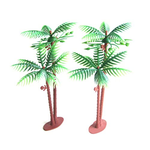 EXCEART 10st Mini-züge Mini-Palme Dekor Landschaft Bäume Baum Künstliche Palme Palmenmodell Mini-landschaftsbäume Zug Mini-plamme Grüne Pflanzen Miniatur von EXCEART