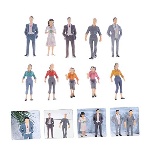 EXCEART 10st Vorbildlicher Mann Zug Familienmenschen Figuren Figuren Kleine Figuren Miniaturszenen Figur Menschen Figuren Spielzeug Menschen Modelleisenbahn Puppe Büro Plastik. Anzahl von EXCEART