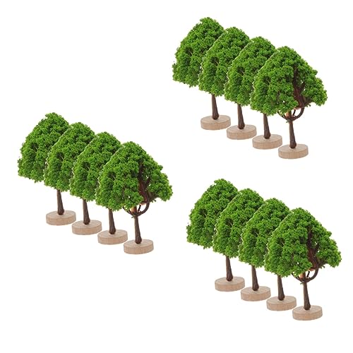 EXCEART 12 STK Baummodell Modellbaum-Kuchenaufleger Landschaft Diorama Artificial Tree plastikbaum tortendeko Einschulung Minispielzeug Mini-Sandtisch-Pflanzenmodell Baumschmuck von EXCEART