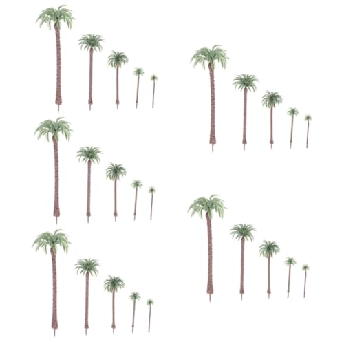 EXCEART 125 STK Mini-kokosnussbaum Künstliche Pflanze Hausgemachte Ornamente Kuchenverzierung Landschaft Zug Künstliche Miniaturbäume Baumfiguren DIY Plastik Gefälschte Kokosnuss Bahn von EXCEART
