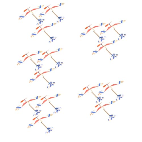 EXCEART 15 STK Segelflugzeuge im Freien Balsaholz fliegend Mini Kinderspielzeug Spielzeuge Modelle Vogel-Design-Flugzeuge DIY-Modell Puzzle Gummiband Handwurf Flugzeug Hölzern von EXCEART