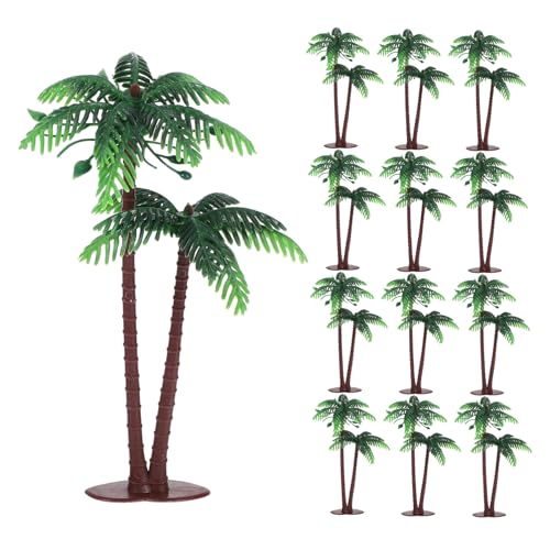 EXCEART 15 Stücke Grün Miniatur Bäume Kunststoff Künstliche Bäume Für Wohnkultur Wohnzimmer Pflanzen Dekorative Palm Modell von EXCEART