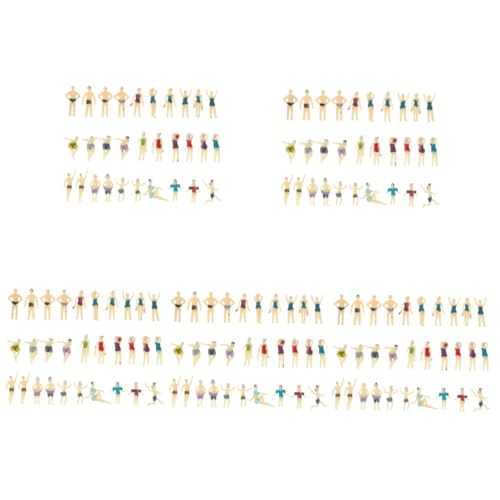 EXCEART 150 STK Charakterpuppenmodell Miniaturmenschen Für Männchen Körper Personenfiguren Skalieren Menschen Handgemalte Figuren Modellbahn Menschen Figuren Strand PVC Einstellen von EXCEART