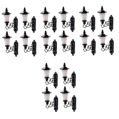 EXCEART 16 STK Puppenhaus Wandleuchte Mini-Vintage-LED-Licht Mini-Lampenmodell Ornament Puppenhausmöbel sandtisch DIY Materialien Modell Mini-Wandleuchte draussen schmücken einstellen Abs von EXCEART