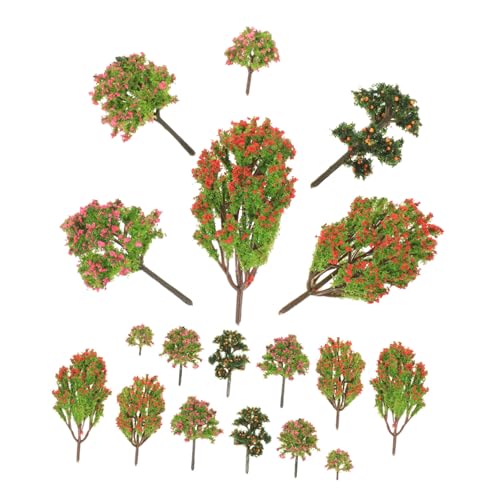 EXCEART 18 STK Mikrolandschaftssimulationsbaum Künstlich Landschaftsbaum Modell Grünes Schreibtischzubehör Mini Gefälschte Bäume Architektur Bäume Kleiner Baum Plastik Kleiner Bonsai von EXCEART