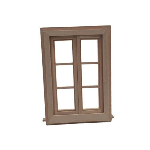 EXCEART 1stk Mini-Fenster Mini-möbel Holzfenster Selber Bauen Holzfenstermodell Mini-hauszubehör Doppelt Offen Hölzern Ornamente von EXCEART