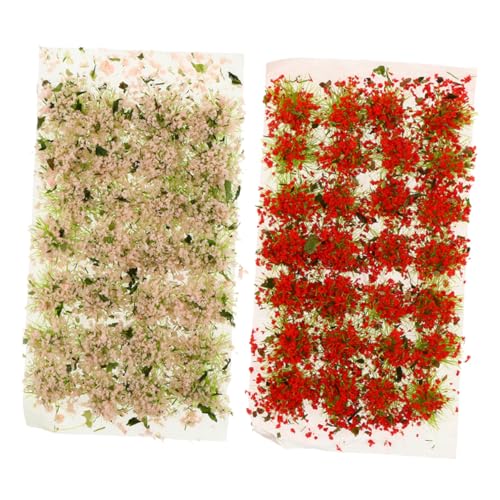 EXCEART 2 Boxen Grasschuppen Hecke Blumen Anlage Pflanzen künstliche blüten Artificial Flower mockin modeleisenbahnen scheibengardinen Mini-Grasbüschel Miniatur-Landschaftsdekor Harz von EXCEART