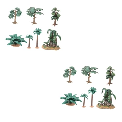 EXCEART 2 Sätze Simulation von Bäumen Kokosnussbaum Hawaii-Verzierung kunstpflanze künstliche Pflanze Schreibtischaufsatz hawaiianische Dekorationen Simulationsbaummodell Anlage von EXCEART