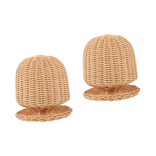 EXCEART 2 Stücke Elegante Rattan Hut Organizer Hut Display Rack Stehen Für Baseball Kappe Sport Hut Shop Zeigen von EXCEART