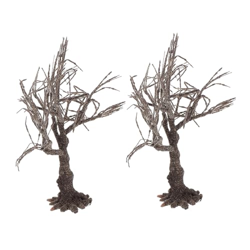 EXCEART 2 Stücke Sandbox-Modellbaum Architektur Modell Mini-Landschaftsbäume Bäume Model Zuglandschaft Sandtischmodellbaum Geländemodellbausatz Mini gefälschter Baum Plastik Coffee von EXCEART