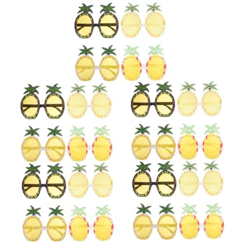 EXCEART 20 Stück Ananas-Gläser Kunststoff-Gläser Obst-Dekoration Große Geschenke Hawaiianische Party-Gläser Ananas-Sonnenbrillen Große Luau-Party-Sonnenbrillen Lustige Gläser von EXCEART