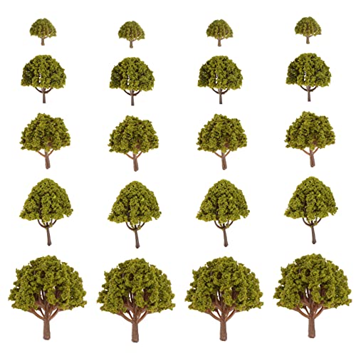 EXCEART 20st Gefälschte Bäume Modelleisenbahn Bäume Modellbahn Landschaft Miniatur-modellbaum Pflanze Mini-Baum Winterdeko Grün Landschaftsbäume Diorama Zug Sa60 Landschaftsbaum Sandkasten von EXCEART