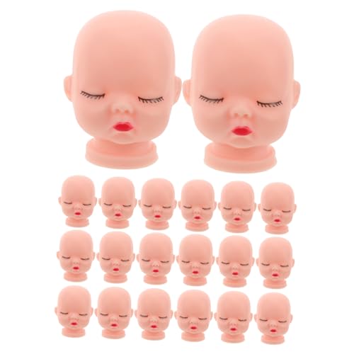 EXCEART 20st Puppenkopf Aus Vinyl Babypuppenkopf Kleine Puppenköpfe Puppenkopf Reparieren Zubehör Für Die Puppenherstellung Puppenköpfe Zum Basteln Schüttgut Spielzeug Wiedergeborene Puppe von EXCEART