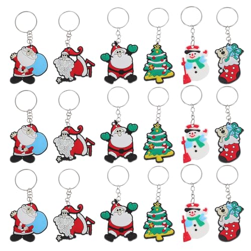 EXCEART 24-teiliges Weihnachts-schlüsselanhänger-set, Schneemann-schlüsselanhänger, Cartoon-weihnachtsmann-schlüsselring, Weihnachtsbaum-anhänger zum Aufhängen für Die Feiertagsdekoration, EXCEART 24-teiliges Weihnachts-schlüsselanhänger-set, Schneemann-schlüsselanhänger, Cartoon-weihnachtsmann-schlüsselring, Weihnachtsbaum-anhänger zum Aufhängen für Die Feiertagsdekoration, von EXCEART
