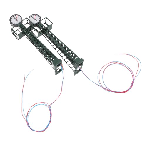 EXCEART 2st Zuggitterlichtmodell Mehrfarbiger Gürtel Track-Modell Tischmodell Mini-straßenlaterne Modell Straßenlaterne Kleiderbügel Mit Mehreren Aufhängern Weste Abs Green von EXCEART