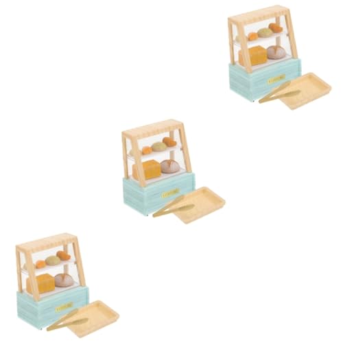 EXCEART 3 Sätze Puppenhaus Spielzeug Puppenstuben-brotklammer Puppenhaus-ladenstand 1 Brot Im Maßstab 12 Puppenhaus Bäckerei Möbel Puppenhaus-supermarktregale Kuchen Ob11 Plastik Miniatur von EXCEART