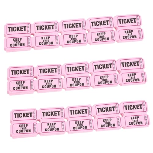EXCEART 300 Stück Lottoscheine Anhänger Tombola Tickets Konzerttickets Event Ticket Etiketten Tickets Für Party Tickets Massentickets Für Veranstaltungen Tickets Für Konzerte von EXCEART