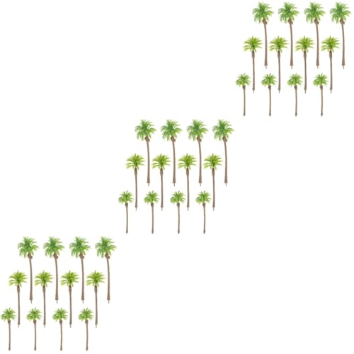 EXCEART 36 STK Kokosnussbaum-Modell Pflanzendekor Gründekor Sandtischbaummodell Sandtisch künstliche Modellbäume Anlage Landschaftsbaum Bahn schmücken Architekturmodell Plastik von EXCEART