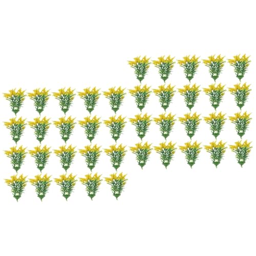 EXCEART 40 STK Mini-Kunstblumen und -Pflanzen Künstliche Pflanze Kunstpflanzen Puppenhaus Schmücken Mini-Pflanzenmodell simulierte Anlage Sandkasten Architekturmodell Kleines Plastik von EXCEART